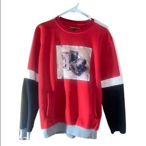 “GET MONEY” Pull over Sweatshirt with Pockets | Mens Small